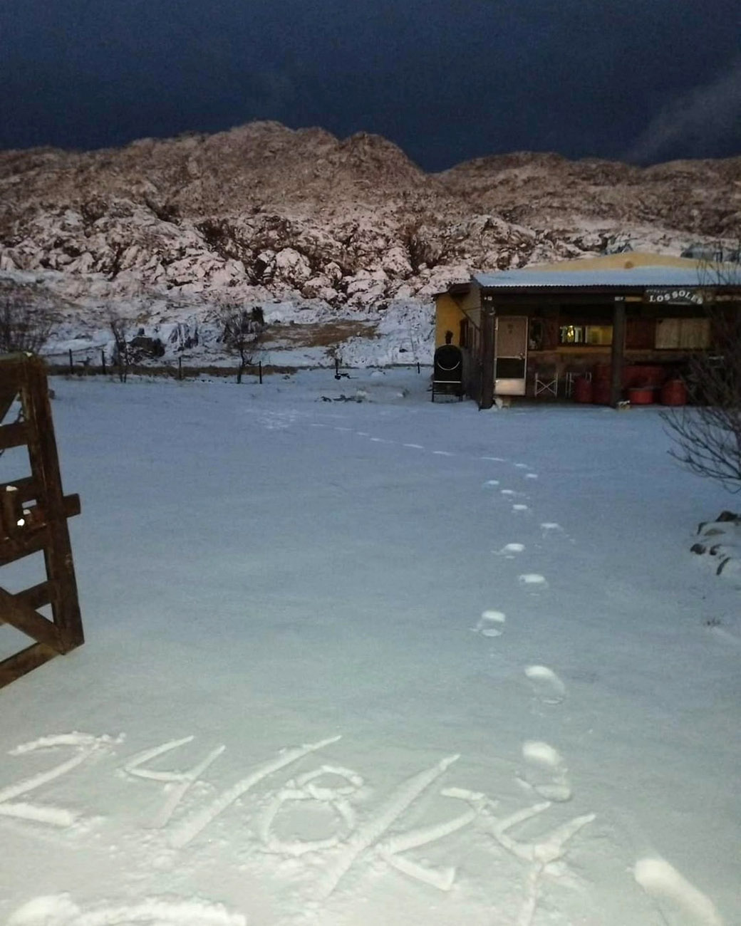 Bellísimo paisaje tras la nevada en el Cerro Champaquí. (Gentileza Refugio Los Soles)