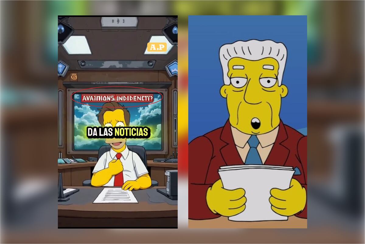 No, Los Simpson no predijeron el choque entre un helicóptero y un avión en EE.UU.: el video es una creación con inteligencia artificial. (Capturas de imágenes).