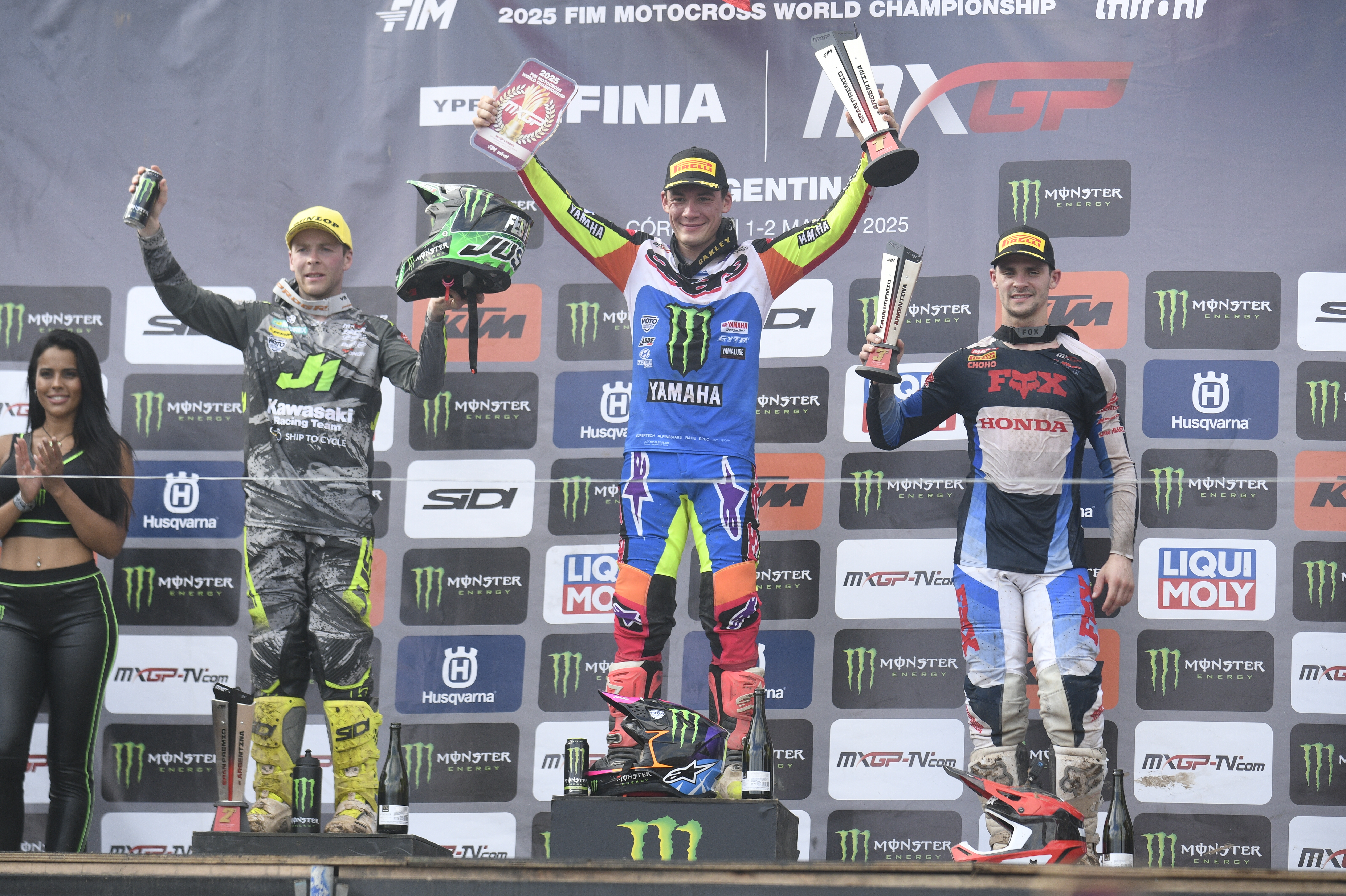 El francés Maxime Renaux, piloto de Yamaha, ganó en Córdoba por la primera fecha del Mundial de Motocross. (Ramiro Pereyra / La Voz)