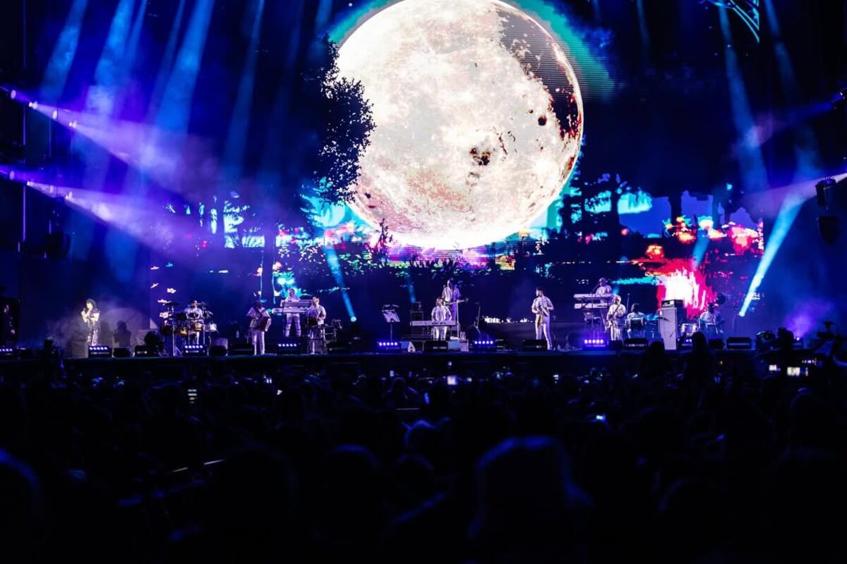 La Mona en el Baile más grande del Universo en el Estadio Único Diego Armando Maradona (Instagram de La Mona Jiménez)