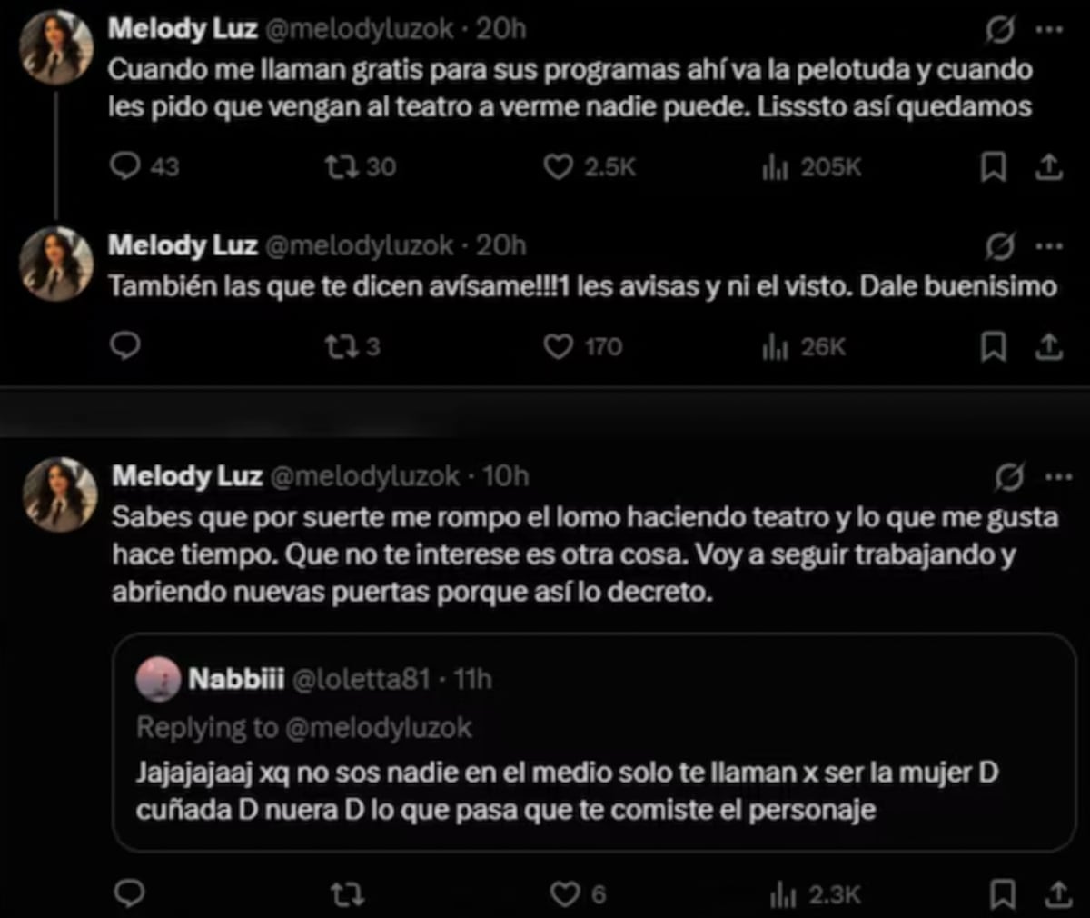 Melody Luz explotó en redes. (Foto: Captura de pantalla)