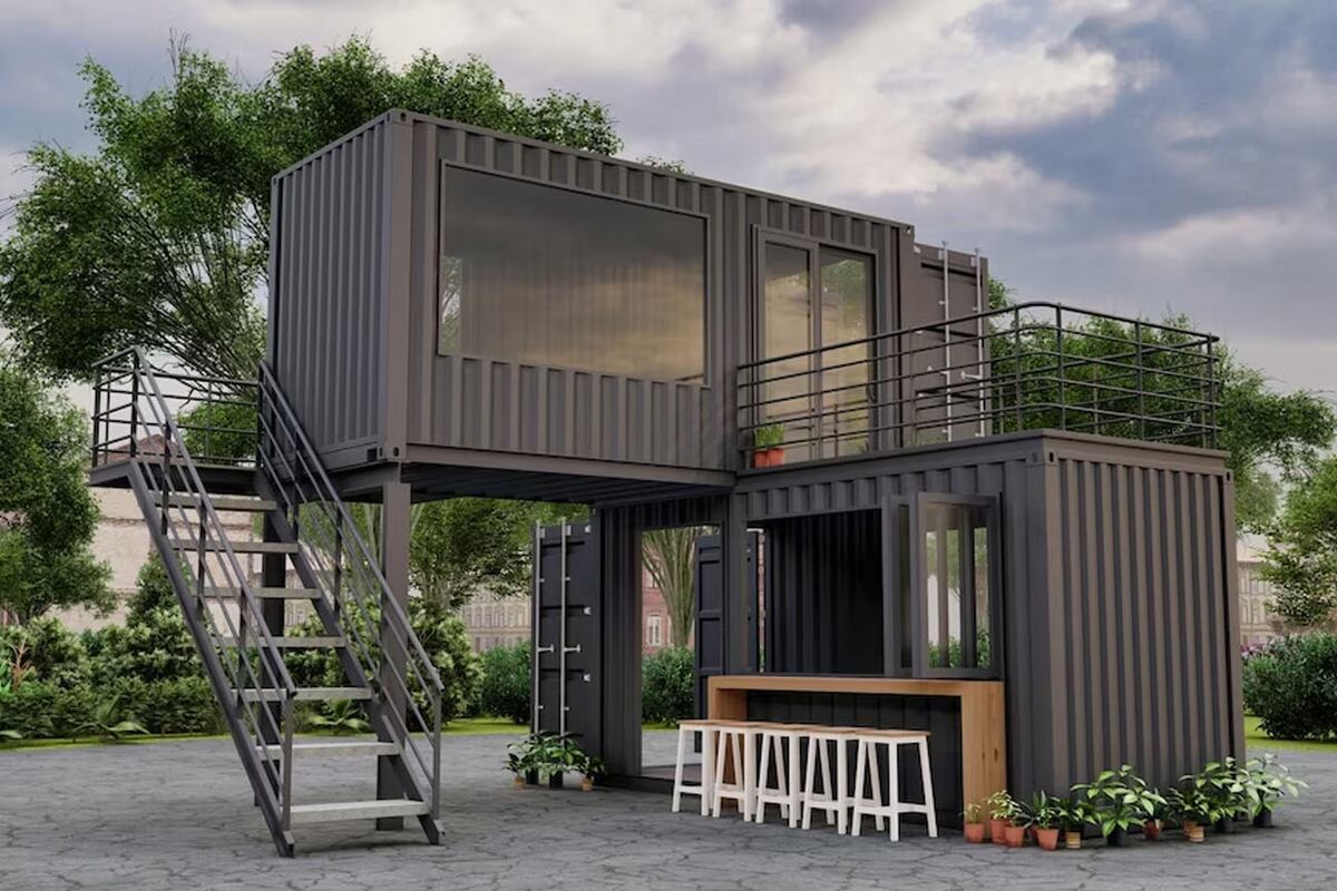 Los contenedores marítimos ofrecen gran versatilidad modular y mucha resistencia. Freepik.