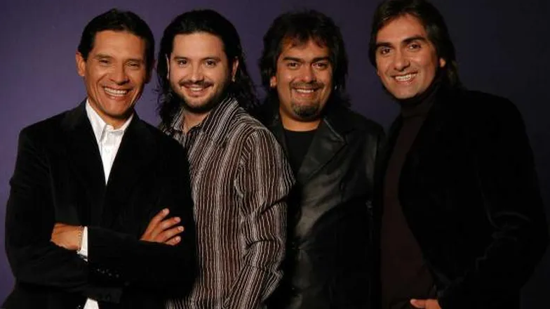 Los Nocheros y Jorge Rojas en aquellos años de éxitos. En el reencuentro estarán todos menos Kike Teruel.