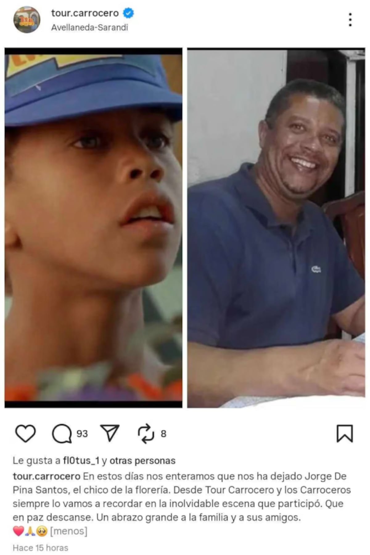 El actor de "Esperando la carroza" que falleció. (Captura)