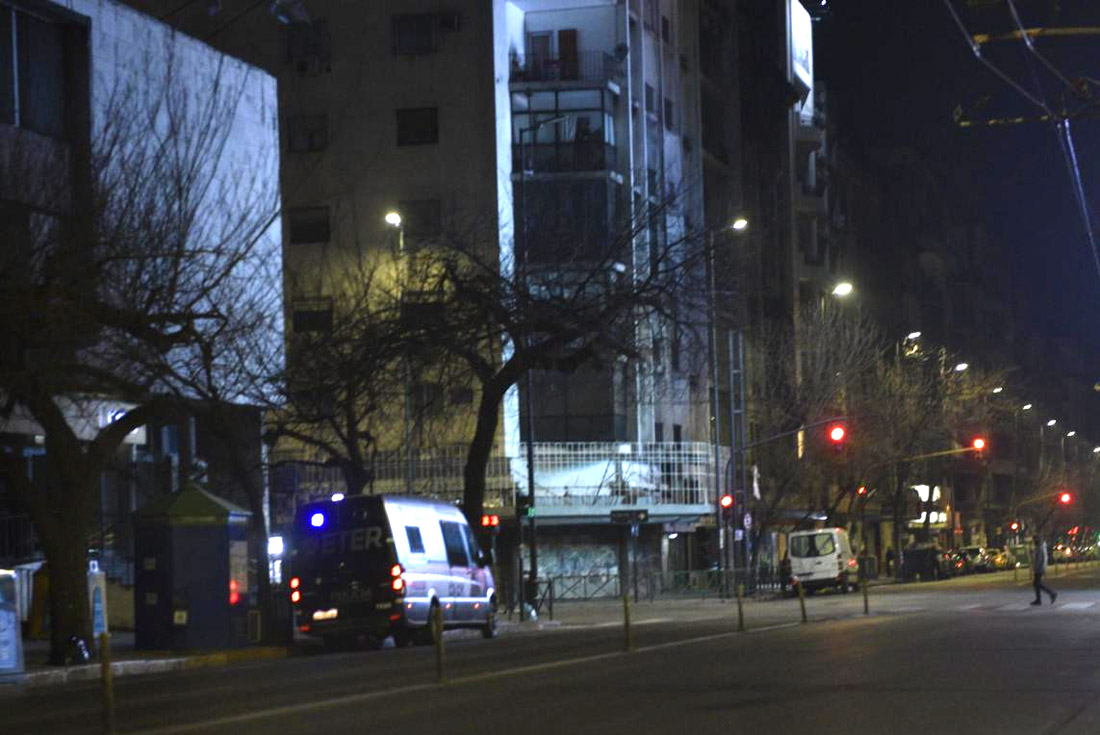 Operativo policial en el centro por el partido final de la Copa América entre Argentina y Brasil
(Facundo Luque)