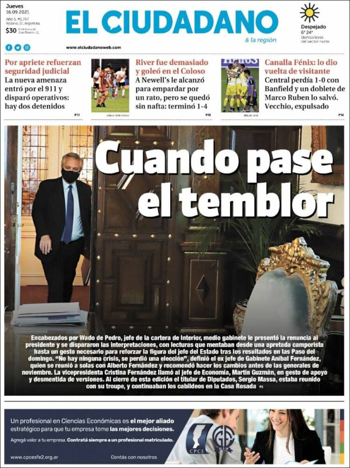 Tapas de diarios de Argentina.