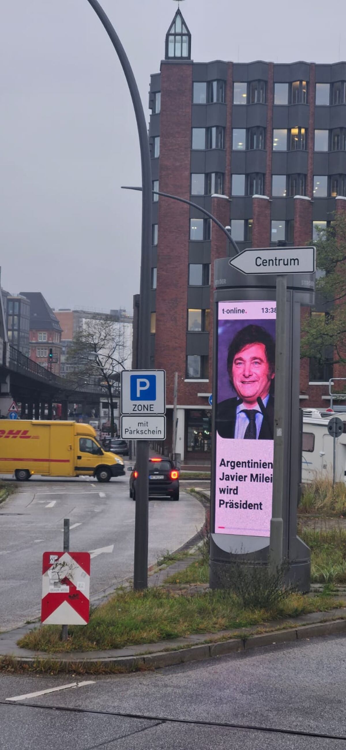 Milei, presidente, en Hamburgo Alemnia. (Gentileza: Favio Re)