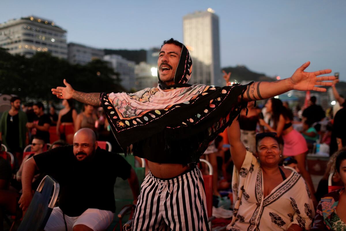 En fotos: el show gratuito de Lady Gaga en Copacabana, in Rio de Janeiro. 3 de mayo de 2025. (AP / Bruna Prado)