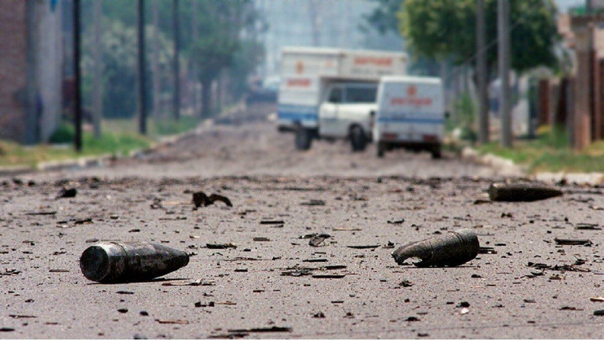 Barrios de Río Tercero bombardeados desde los polvorines de la Fábrica Militar, el 3 de noviembre de 1995 (La Voz/ Archivo)