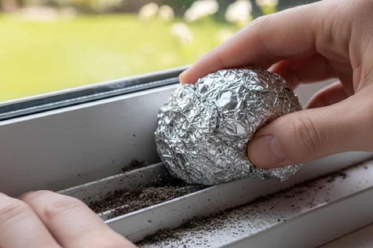 Cómo limpiar los rieles de la ventana: el método simple y fácil con papel aluminio