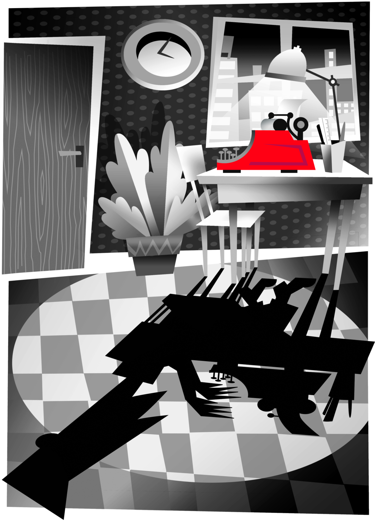 Escritores y escritoras olvidados, ilustración de Javier Candellero para Número Cero.