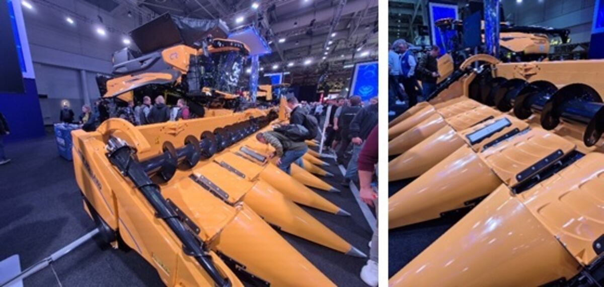 COSECHADORA. Sistema Corn Header Automation de New Holland, automatiza el funcionamiento de los cabezales de maíz mediante inteligencia artificial para optimizar la cosecha de maíz. El sistema registra pérdidas y estado del cabezal, analiza la intensidad de cosecha y realiza ajustes automáticos para reducir pérdidas y maximizar la eficiencia operativa.
