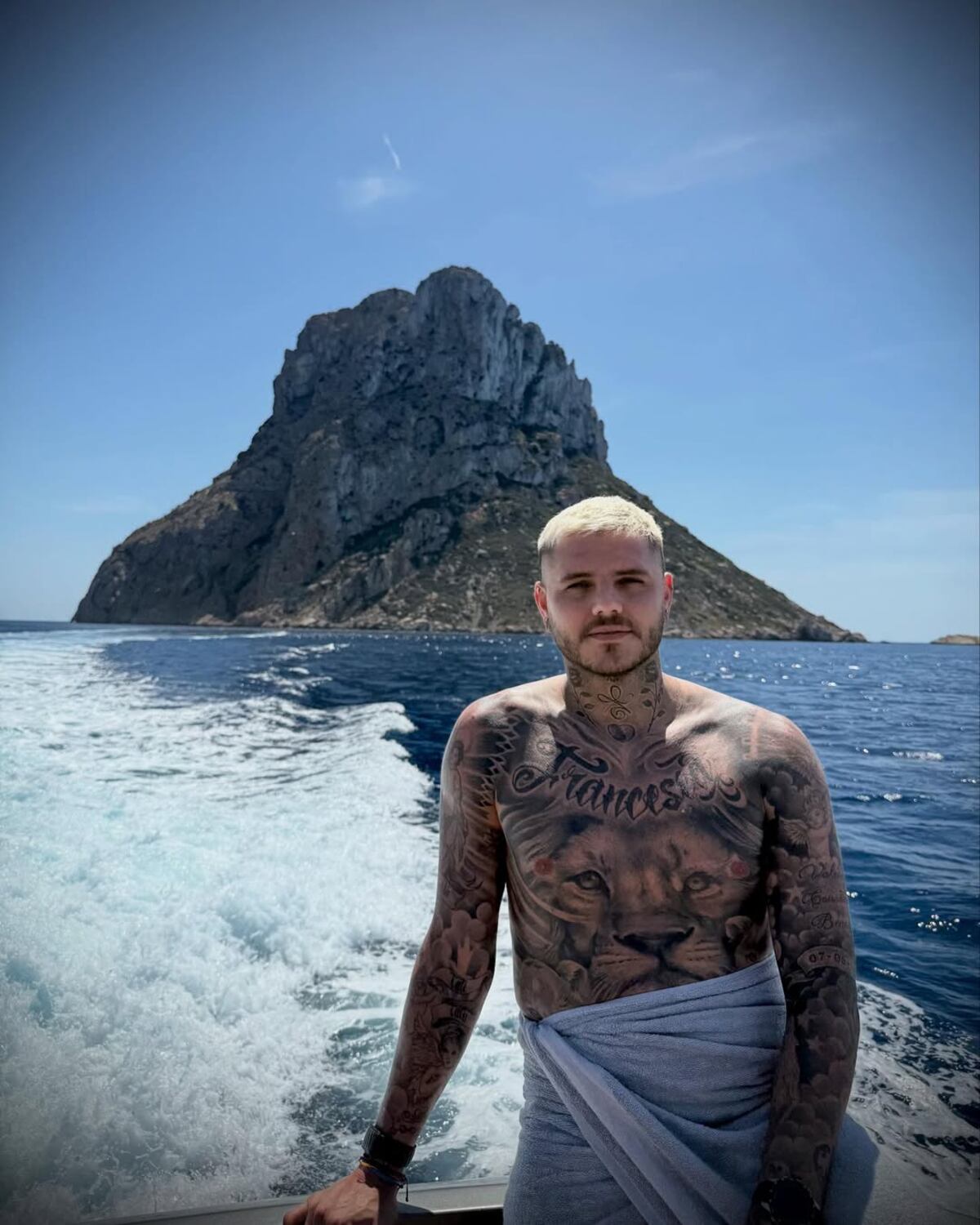 China Suárez y Mauro Icardi en Ibiza (Instagram)
