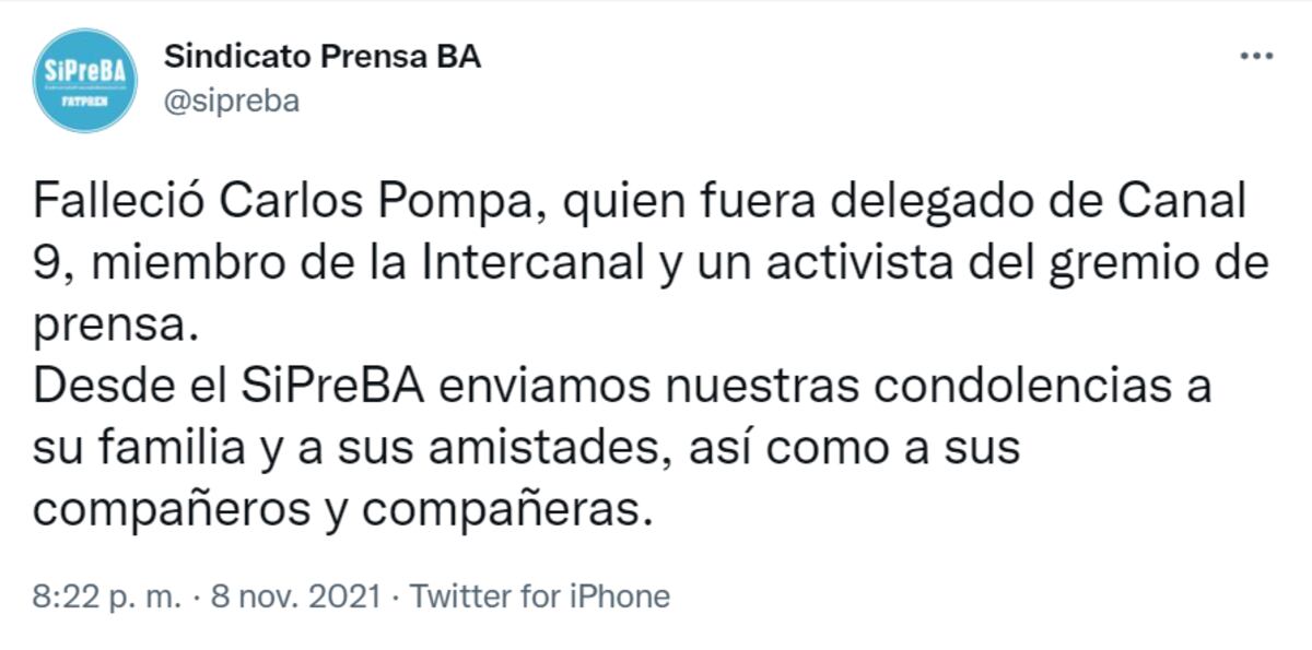 (Twitter Sindicato de Prensa BA)