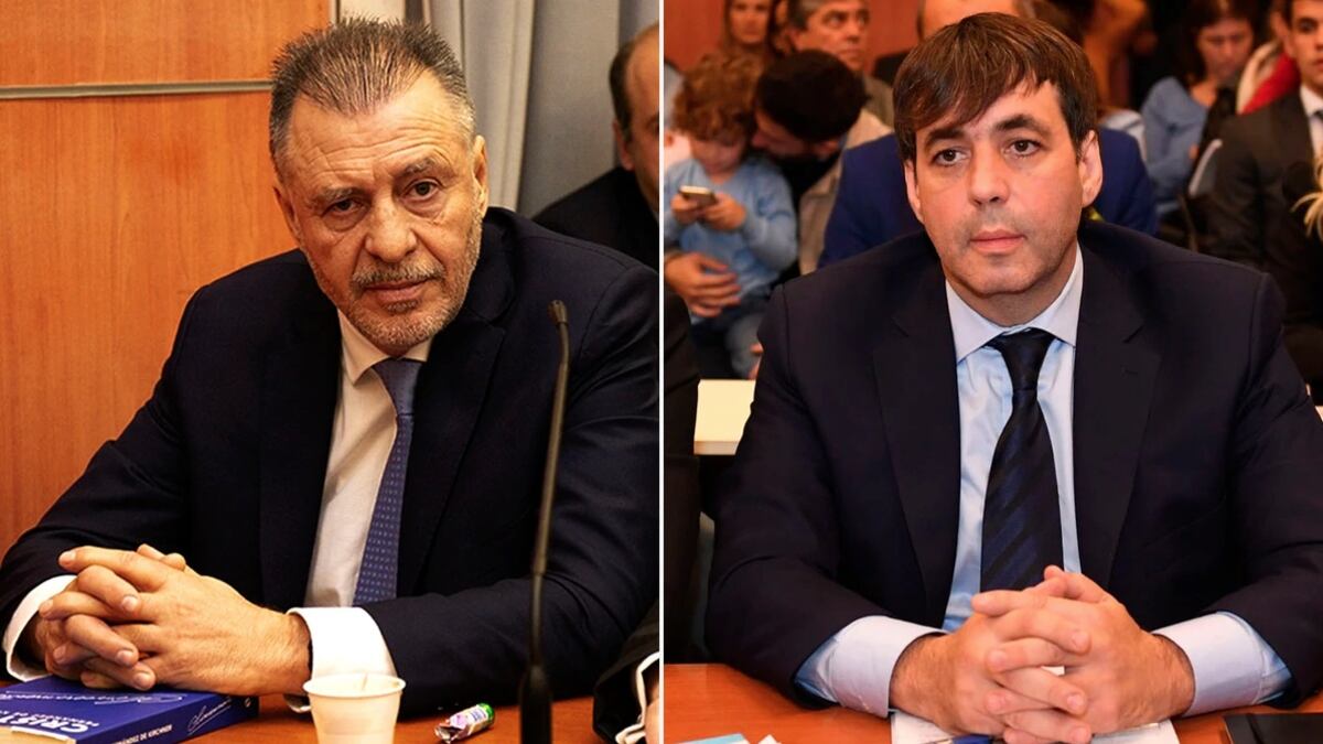 A la izquierda, Cristóbal López; a la redecha, Fabián De Sousa.