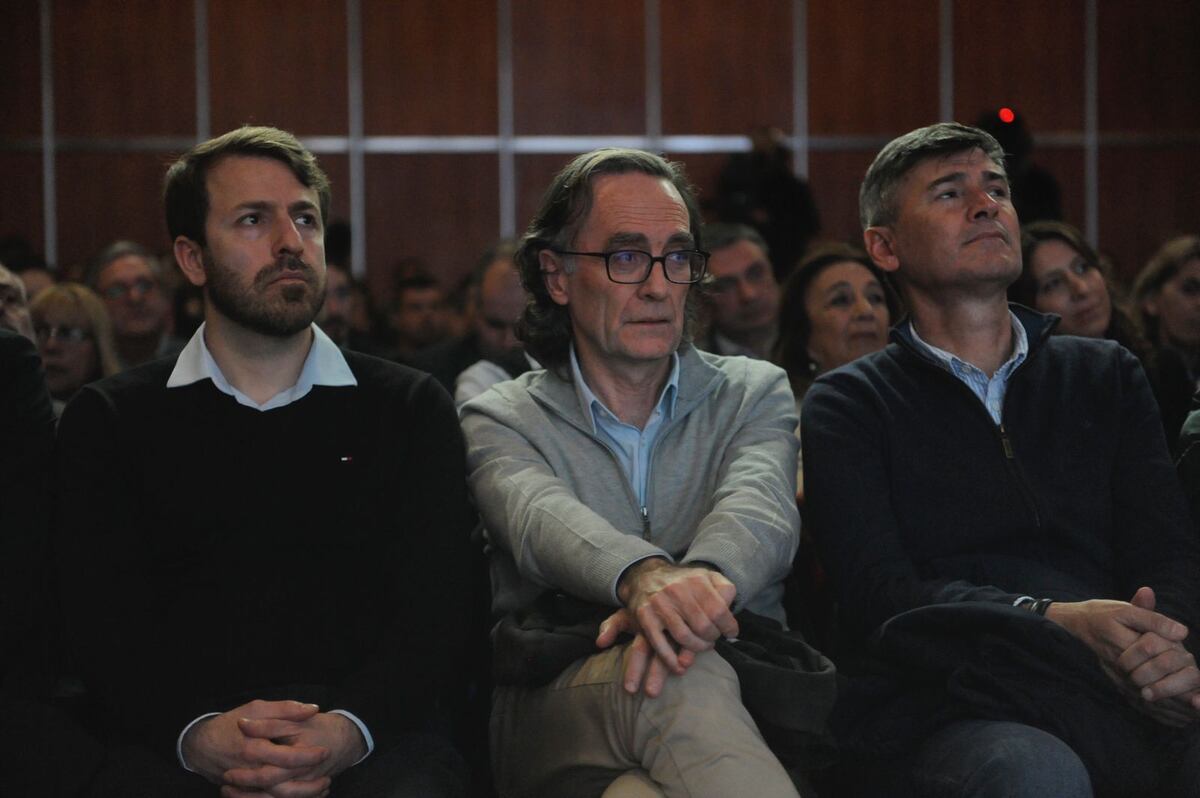 Giordano y Passerini en el acto de relanzamiento nacional de Juan Schiaretti. Federico López Claro.