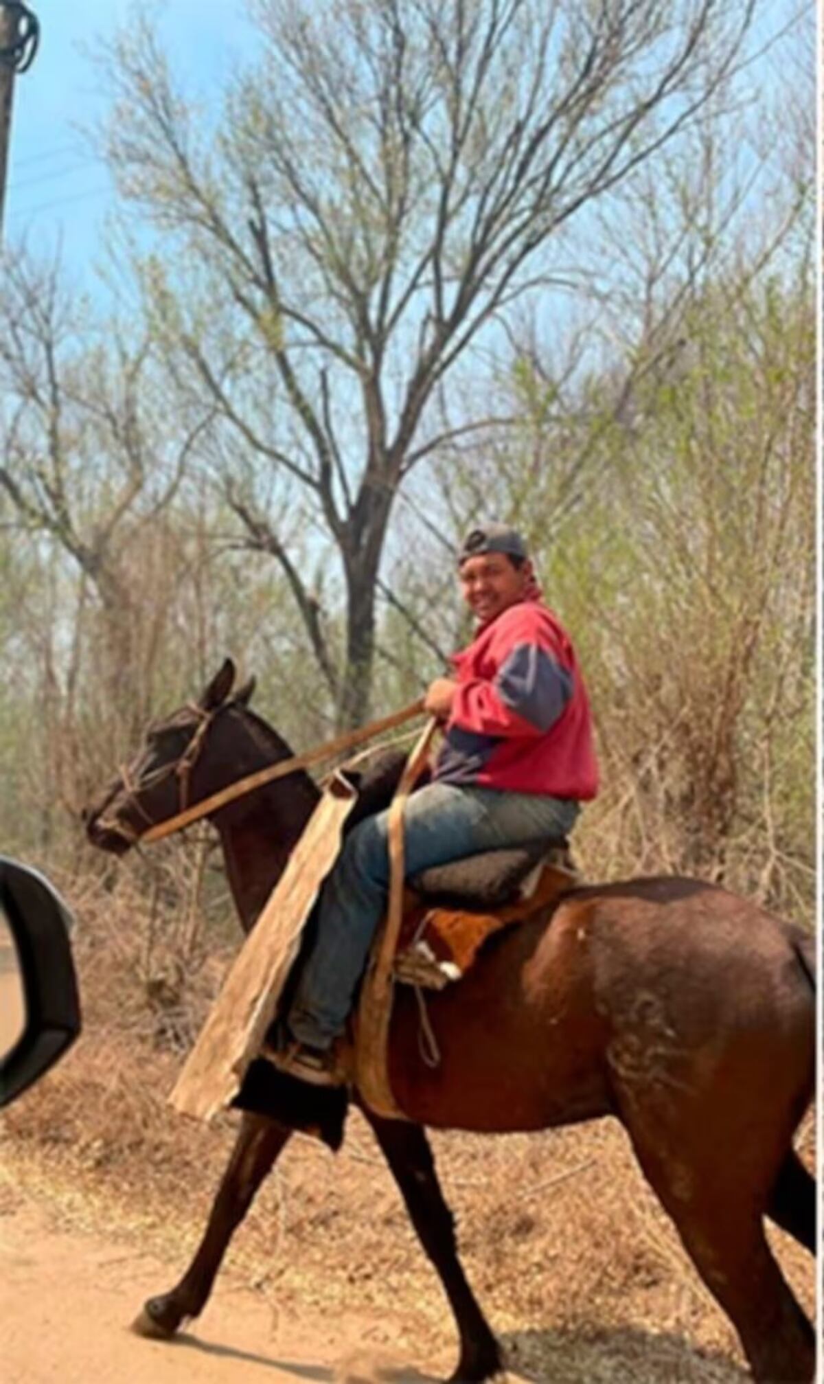 La foto de Aguirre antes de ser detenido (Gentileza El Doce).