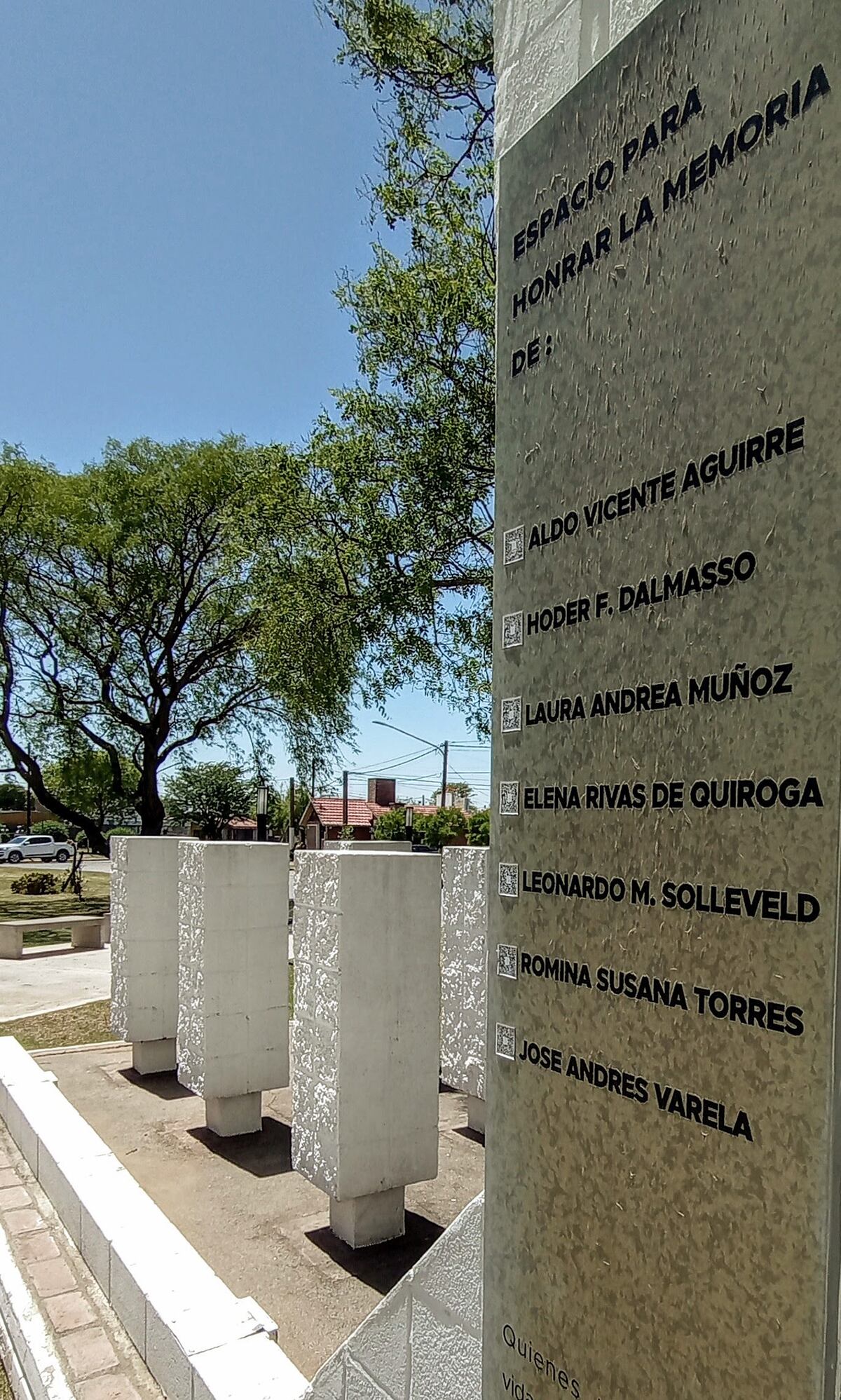 Explosiones en Fábrica Militar Río Tercero: sitios emblemáticos, a 30 años. El monumento que recuerda a las 7 victimas fatales.
foto: La Voz