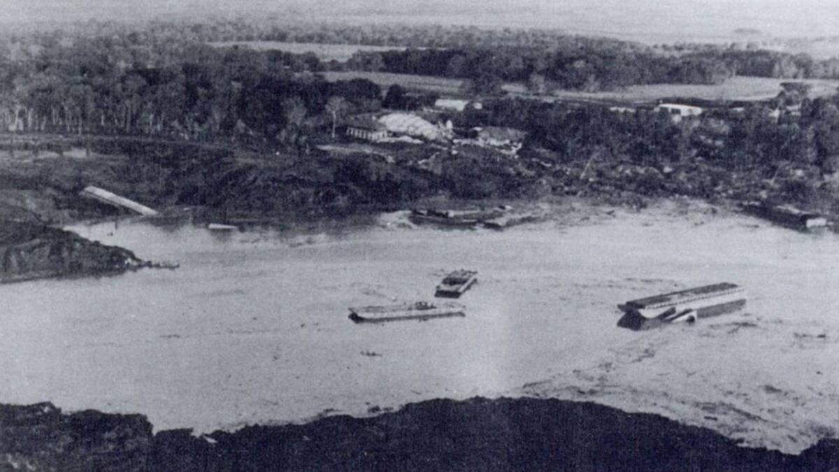 El desastre del lago Peigneur en Loiusiana.