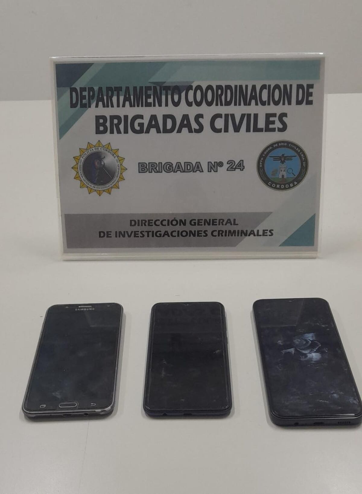 Los objetos secuestrados. (Policía)