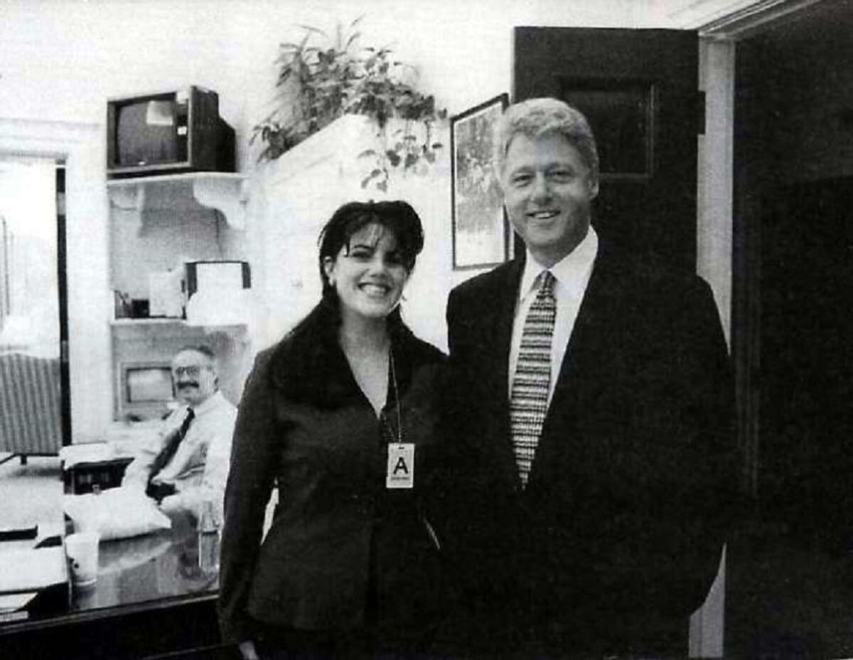 Mónica Lewinsky y Bill Clinton.