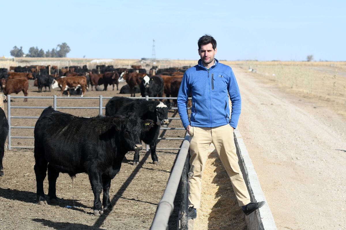 BIO5. Agustin Fonzo, encargado del engorde a corral del Bio4. (Tomy Fragueiro)