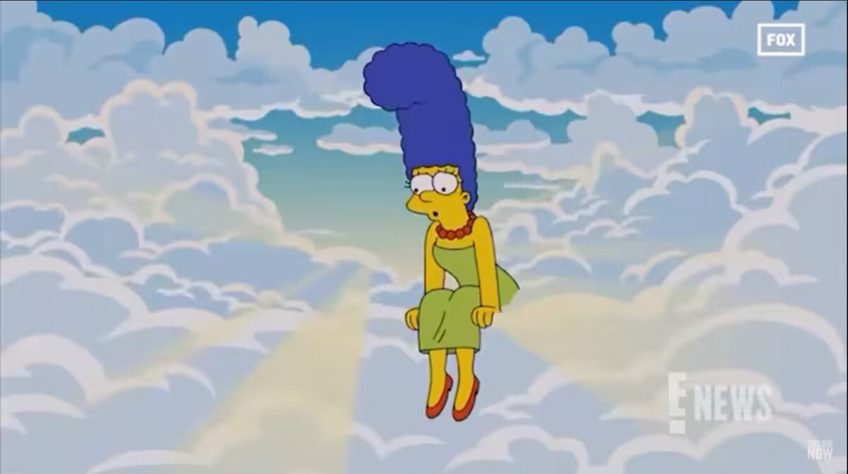Marge Simpson en el cielo tras morir. (Foto: captura de pantalla)