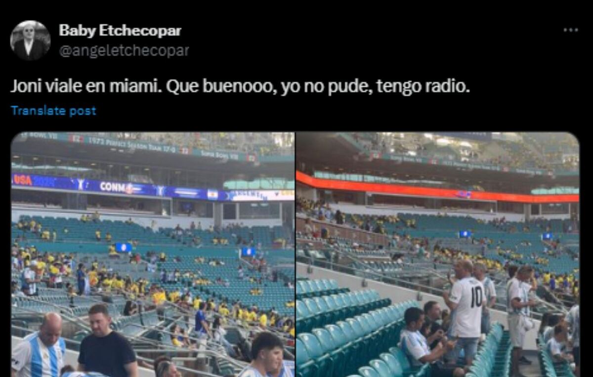 Joni Viale en el partido de la Copa América: la pica con Etchecopar y Samid. (X)