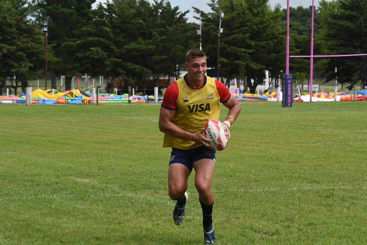 El cordobés Santino Zangara, uno que se va afianzando en el equipo nacional.
(Prensa Los Pumas 7s)