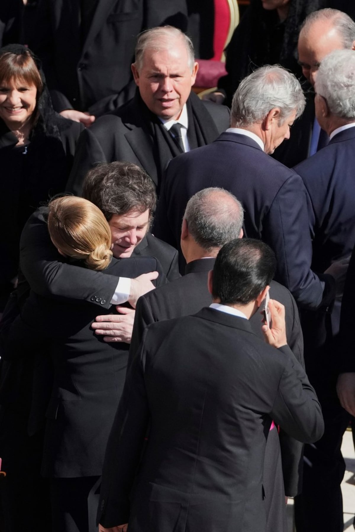 El saludo de Javier Milei a Georgia Meloni (AP)
