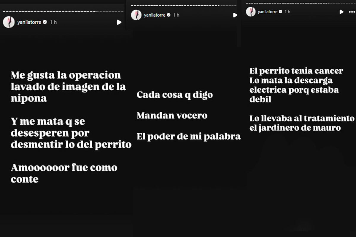 Yanina Latorre en Instagram. Foto: captura pantalla.
