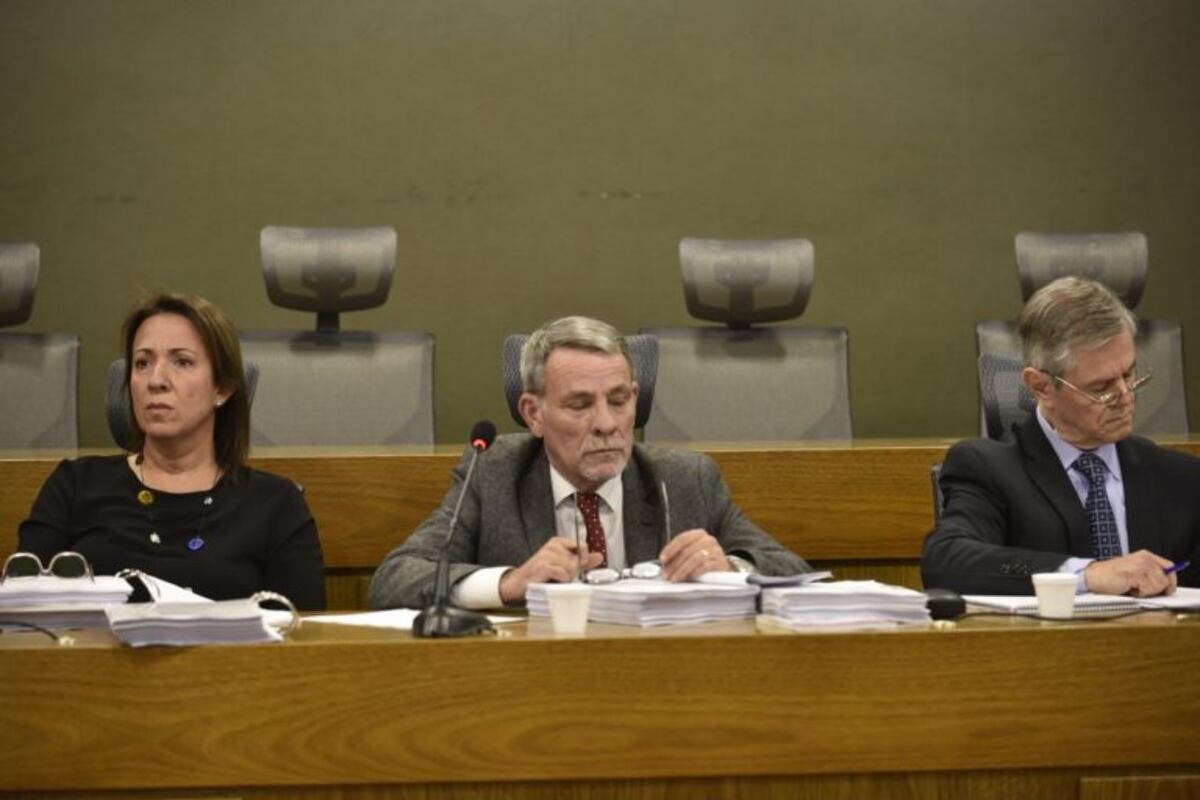 Vocales. Traballini, Vitozzi y Centeno, los jueces que condenaron a Barattini. (Archivo)