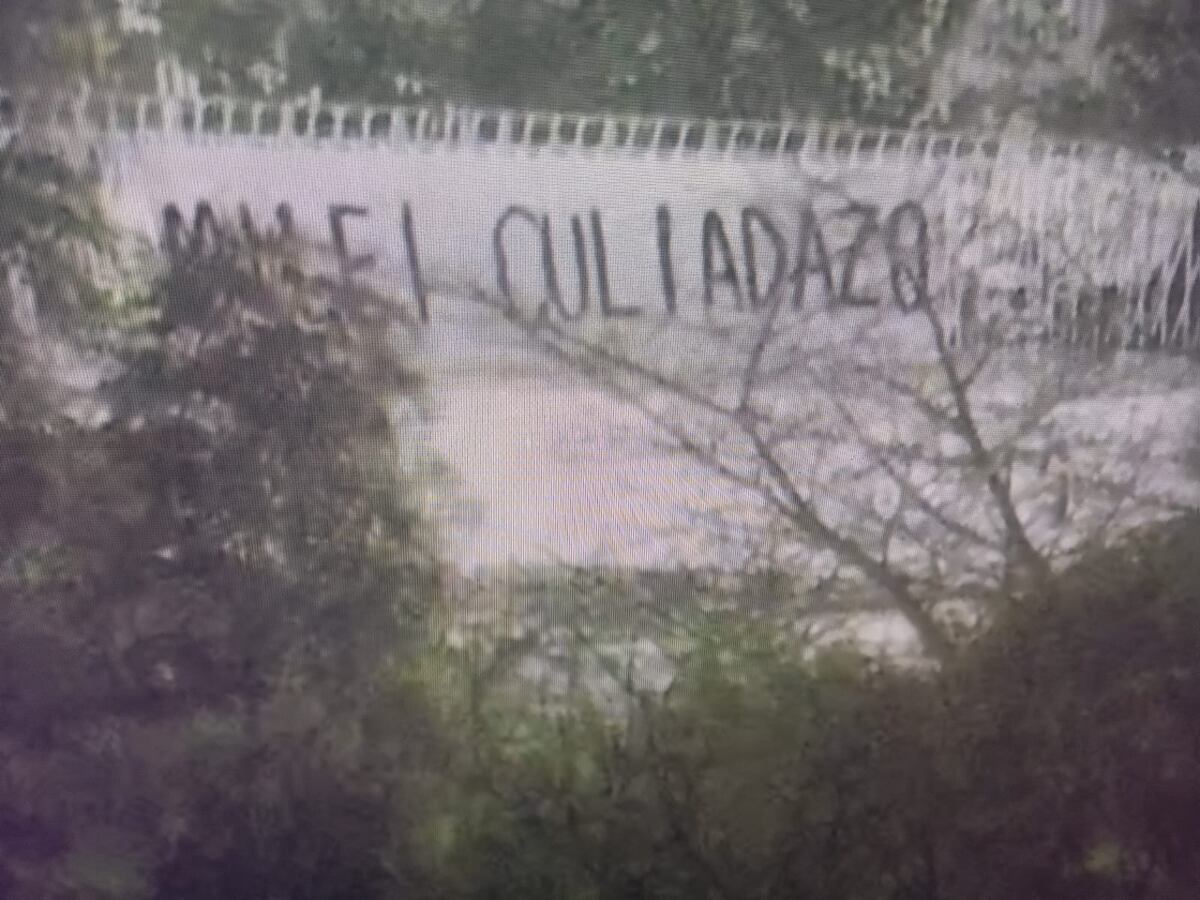 Cartel contra Milei. (Policía)
