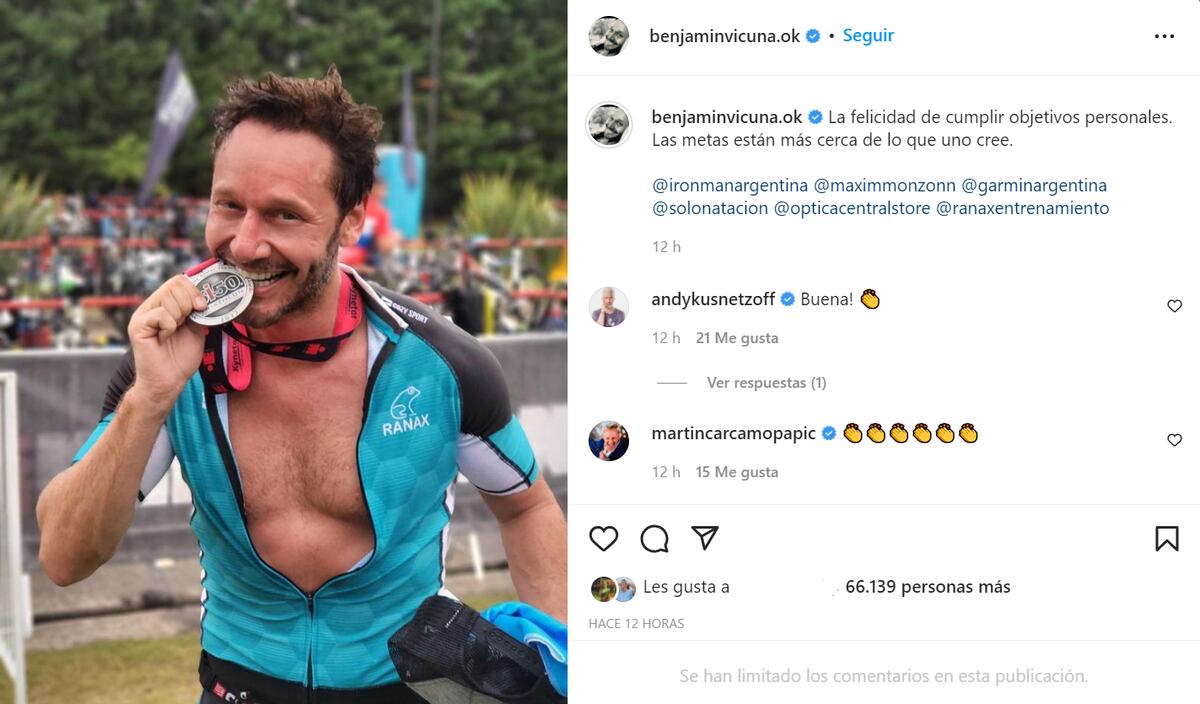(Instagram Benjamín Vicuña)