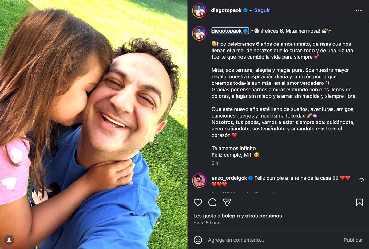 Diego Topa festejó el cumpleaños de Mitai. (Foto: Captura de pantalla)