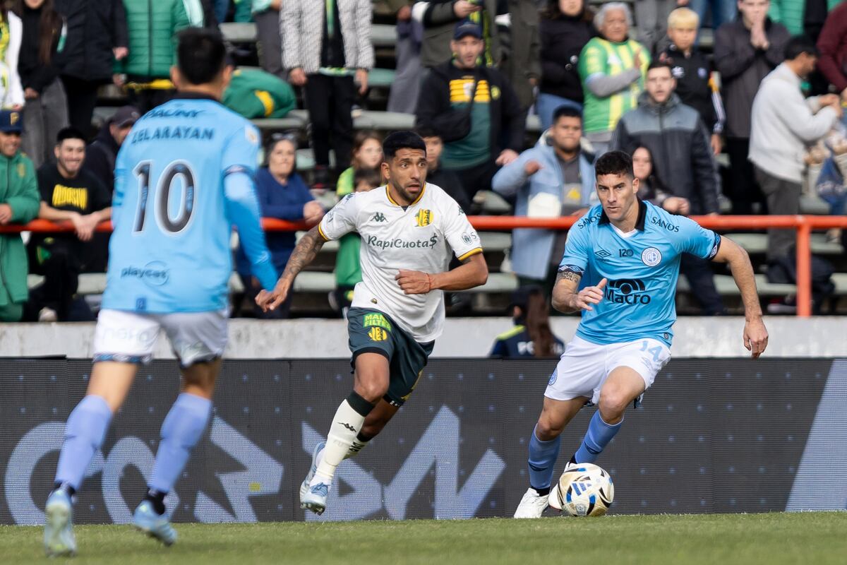Belgrano en su partido ante Aldosivi. (Prensa Belgrano).