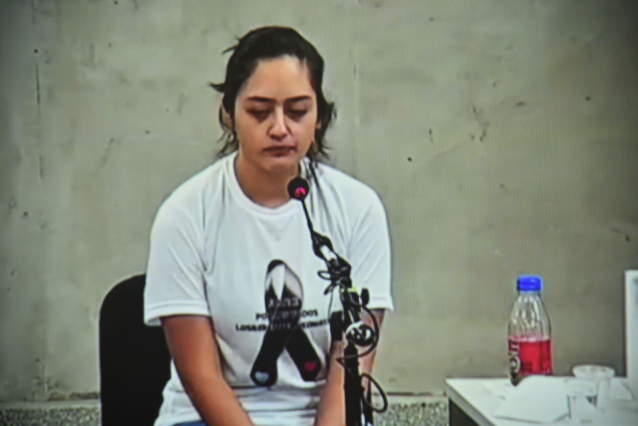 Tamara Hermosilla en el juicio por la muerte de bebés en el Neonatal. (Pedro Castillo / La Voz)