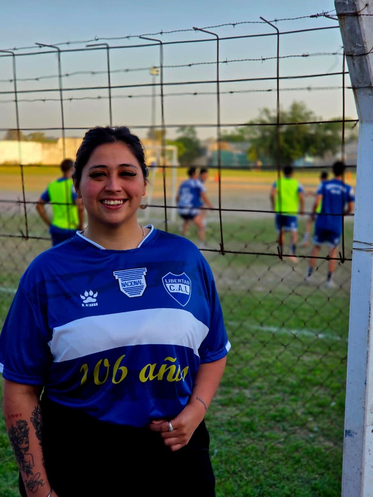 Ludmila Maldonado, presidenta del Club Atlético Libertad, de 23 años. (La Voz).