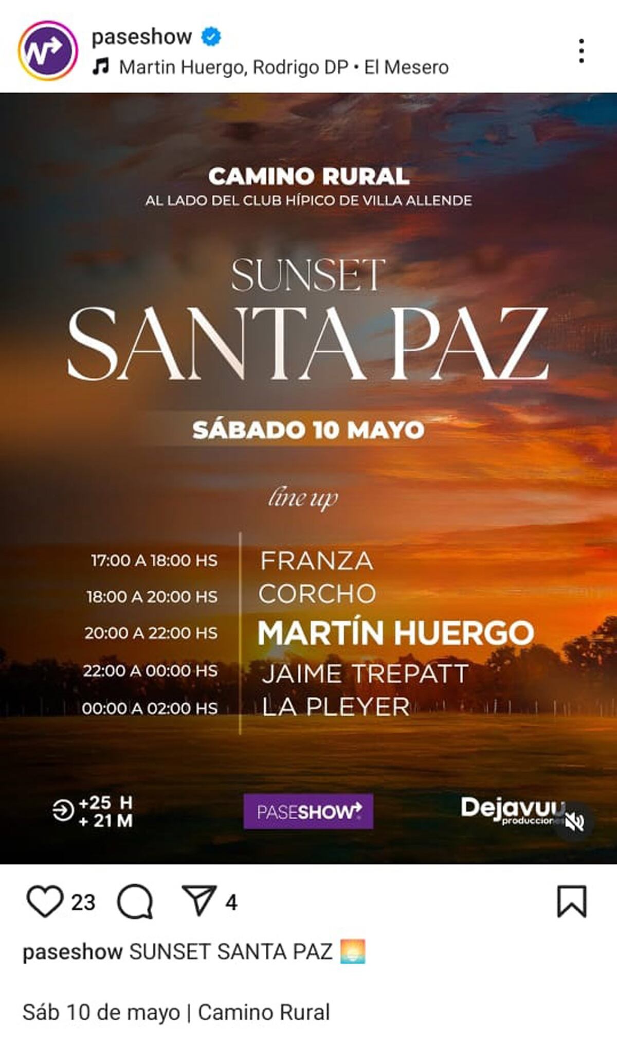 Promoción. El Caburé Polo School cambió de nombre: ahora se llama Santa Paz y ya se organizó un evento masivo de DJ. (La Voz)