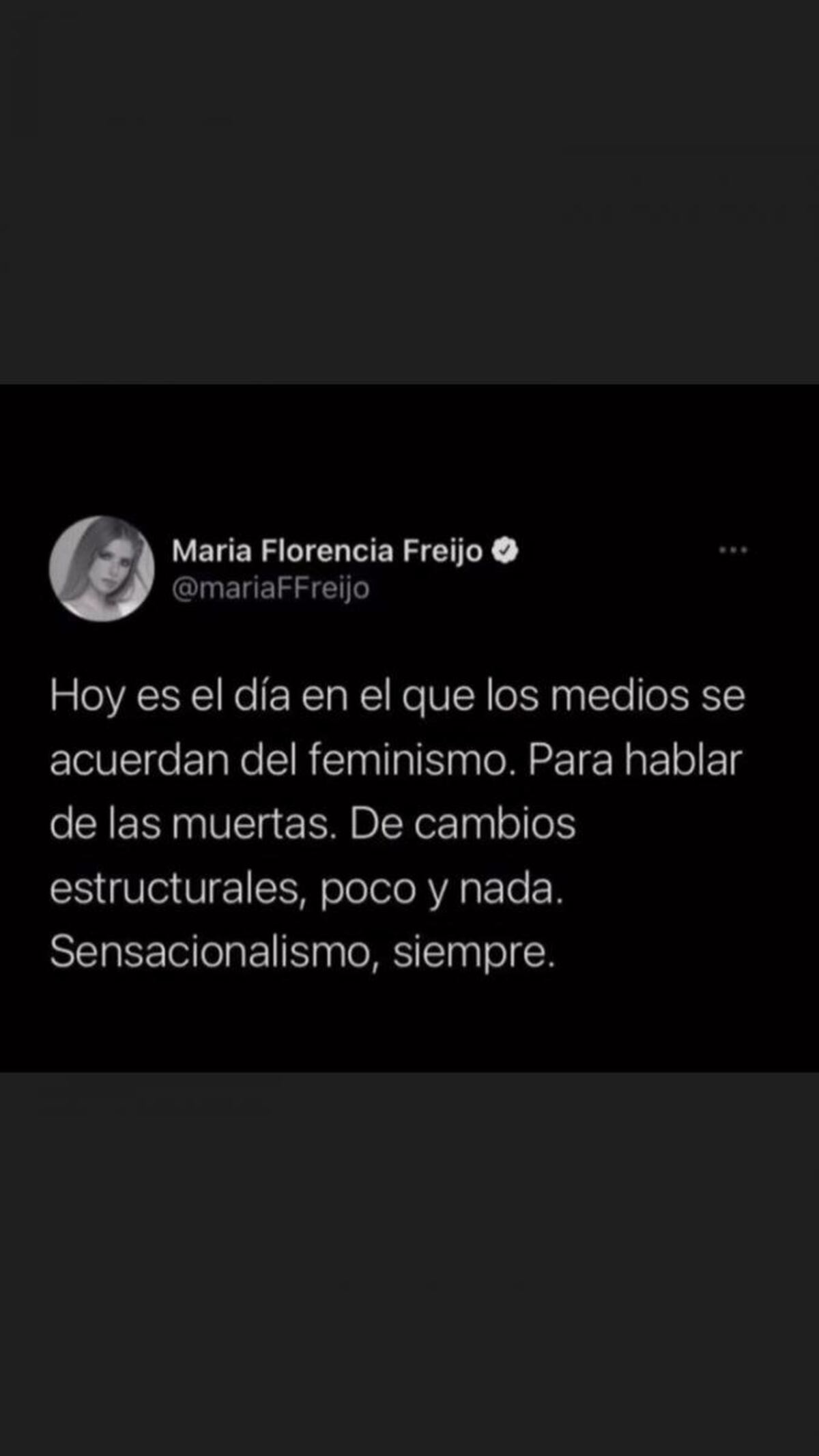 El mensaje de ‘la China’ Suárez sobre la violencia contra las mujeres en los medios.