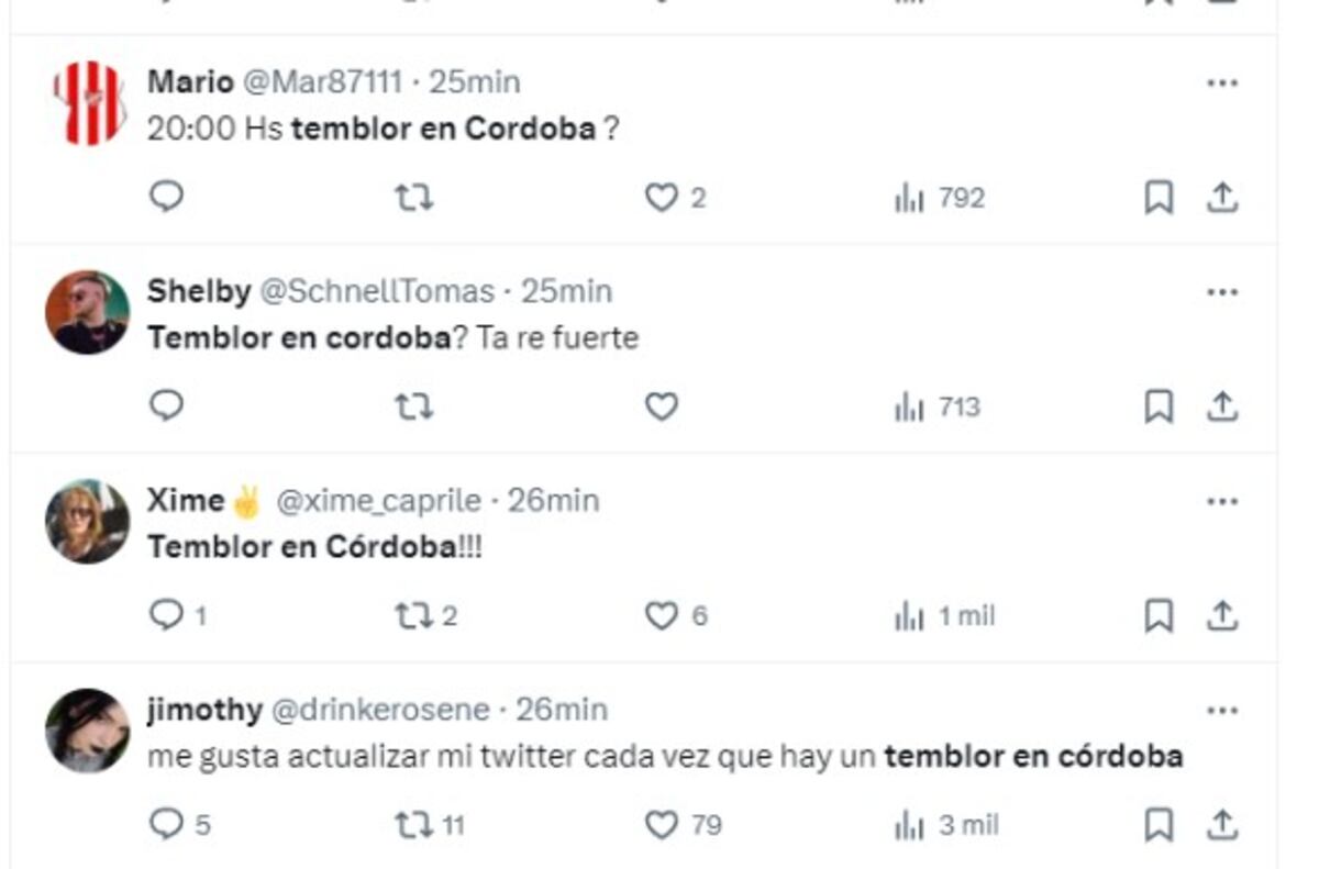 Temblor: se registró un sismo en San Juan que llegó a Córdoba.