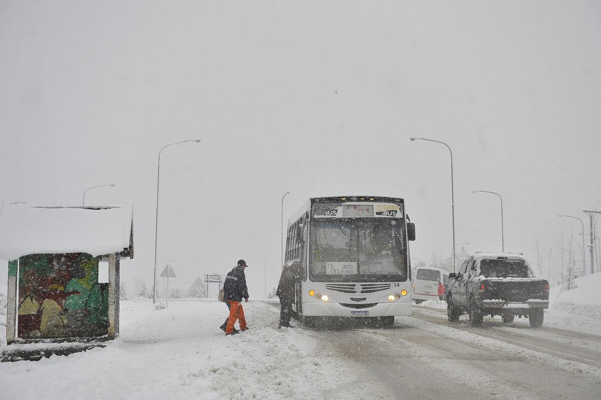 La nieve en Bariloche. (Télam)