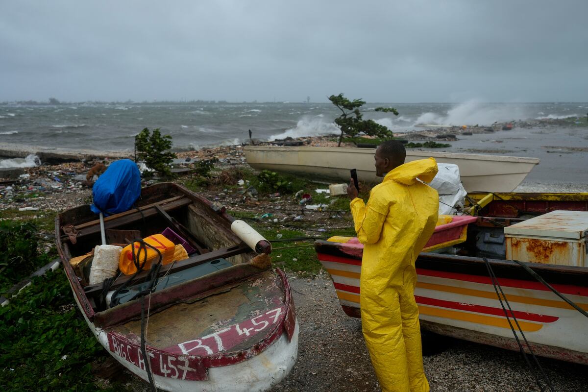 Melissa ya tocó tierra en Jamaica como huracán de categoría 5. (AP)