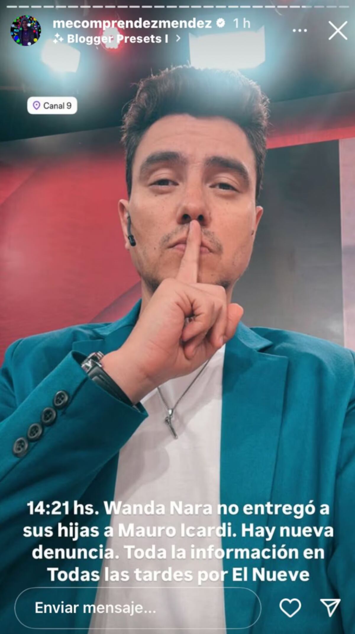 Gustavo Mendez aseguró en sus redes sociales que Wanda Nara no entregó a sus hijas a Mauro Icardi. (Foto: captura de pantalla)