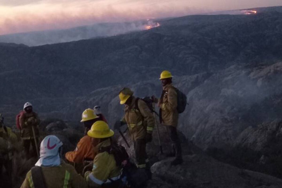 Incendio en la Quebrada del Condorito.