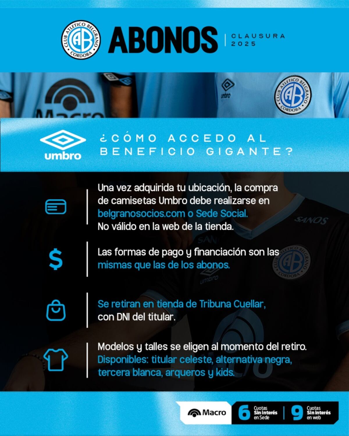 Belgrano informó los medios de pago para la campaña de socios. (Prensa Belgrano)