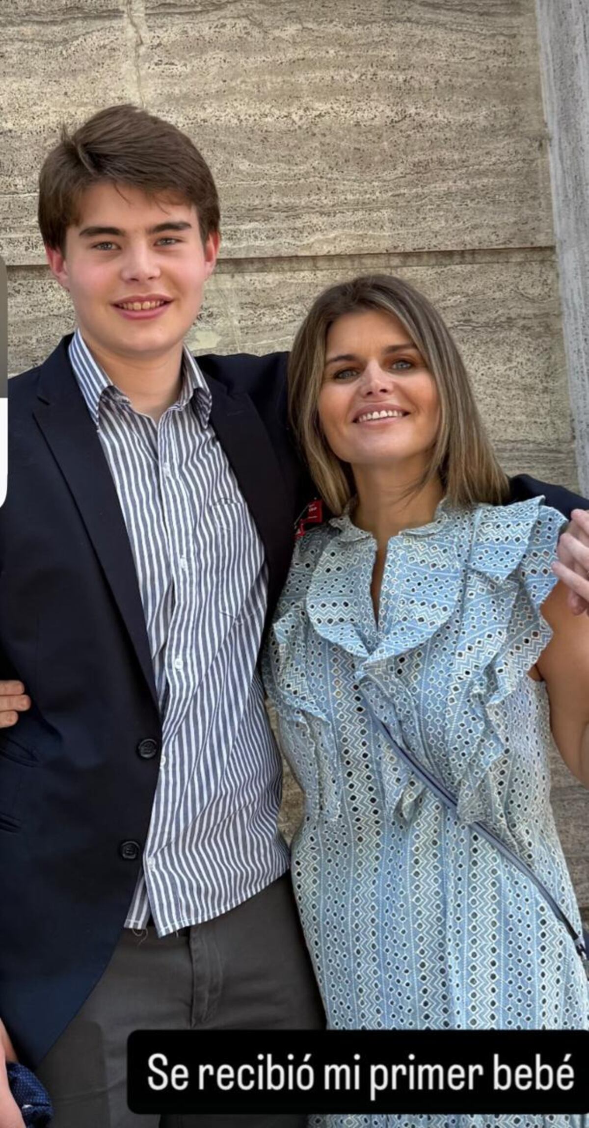 Angie Balbiani presumió con orgullo a su hijo mayor.