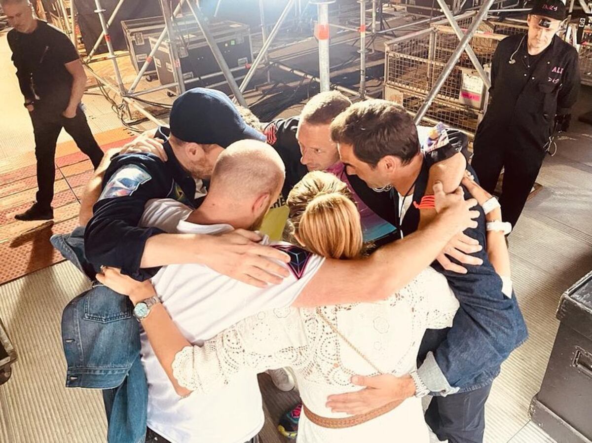 Roger Federer, feliz de haber participado del show de Coldplay en Zúrich. (Instagram @rogerfederer)