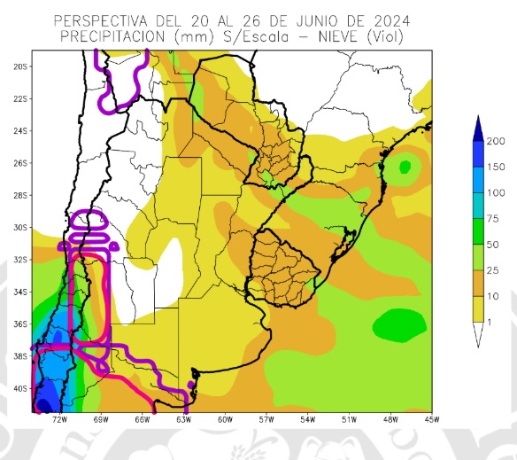 CLIMA EN CÓRDOBA. Del 20 al 26 de junio. (Bolsa de Cereales de Buenos Aires)
