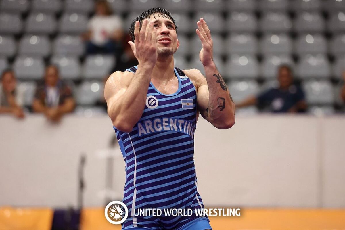 El cordobés Agustín Destribats logró el oro en Monterrey, México, y se convirtió en el primer argentino en la historia en consagrarse campeón panamericano senior. (Osvaldo Aguilar / United World Wrestling para Enard)